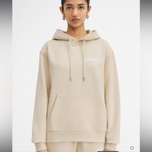 JACQUEMUS Beige Hooded Sweatshirt